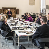 Tampereen hiippakunnan piispa Matti Repo avasi kokouksen tiistaiaamuna.