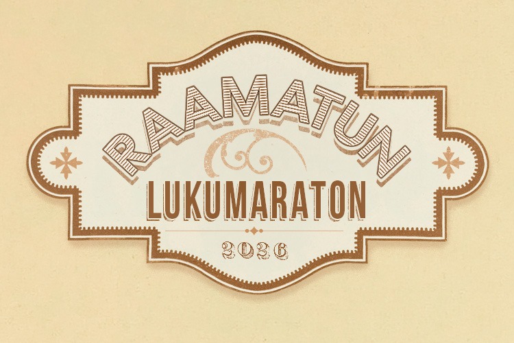 Raamatun lukumaratonin mainoskuva.