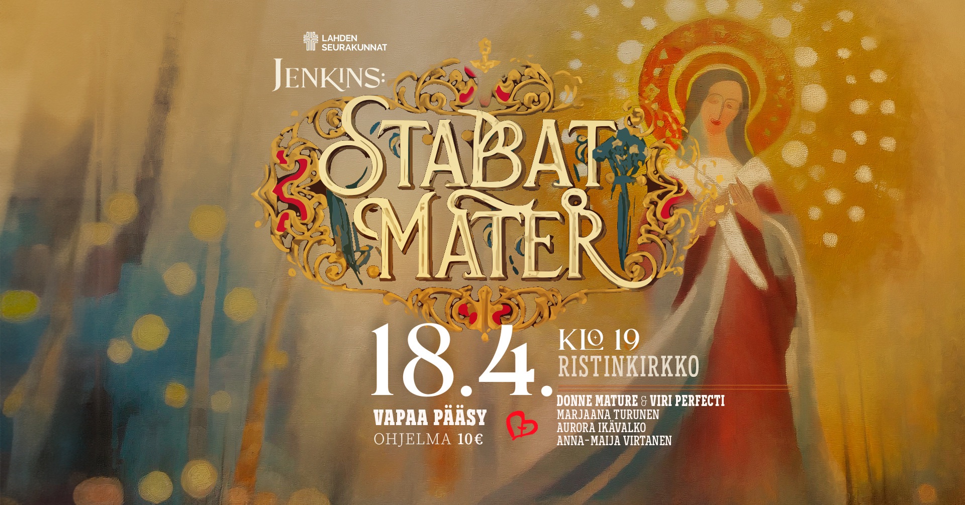 Stabat Mater -konsertin mainoskuva