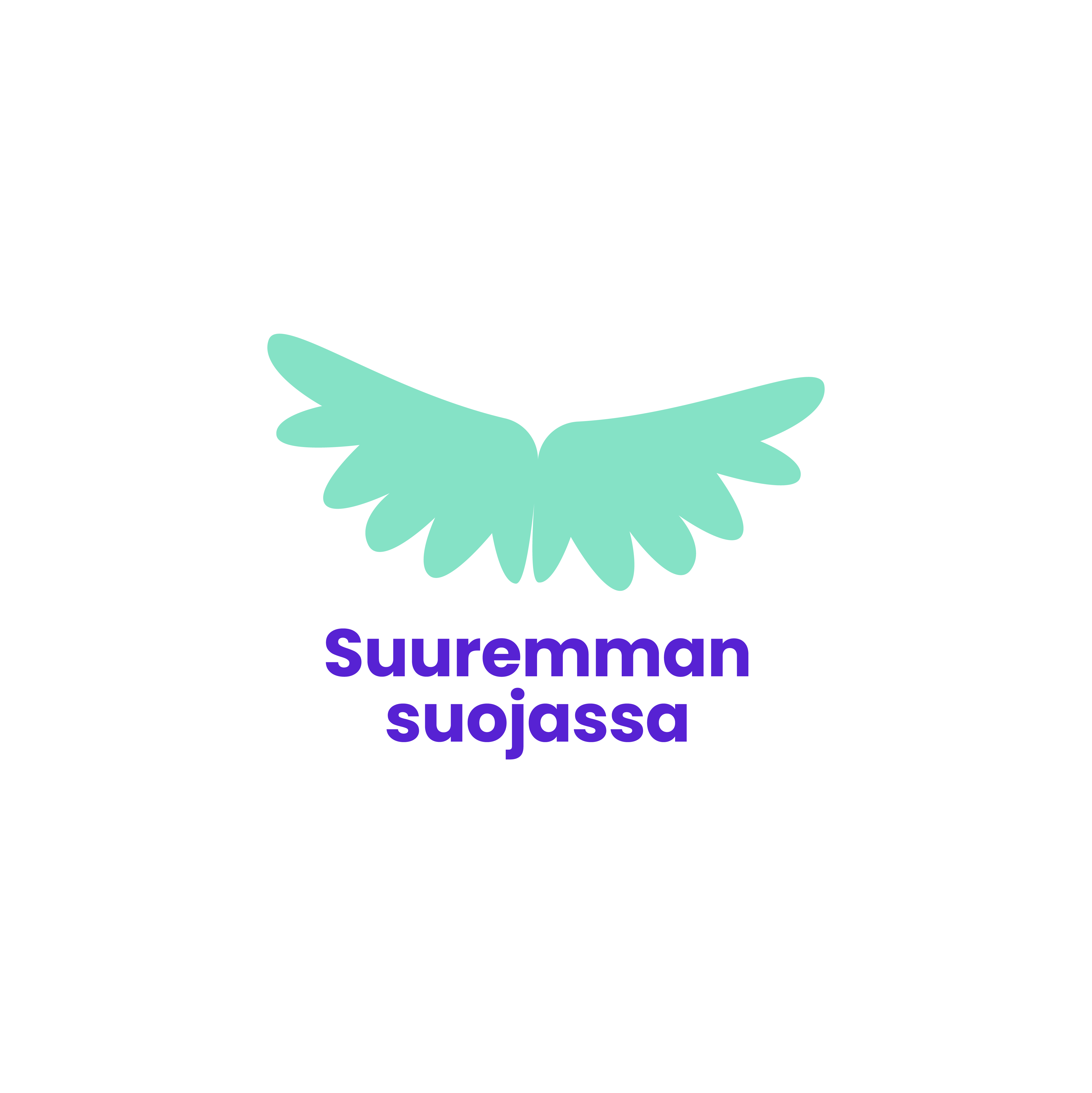 enkelin siivet ja teksti suuremman suojassa