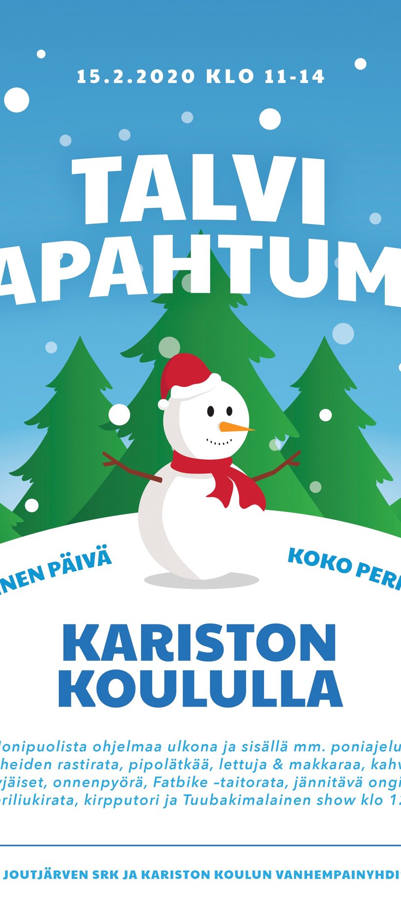 Koko perheen iloinen Kariston Talvitapahtuma