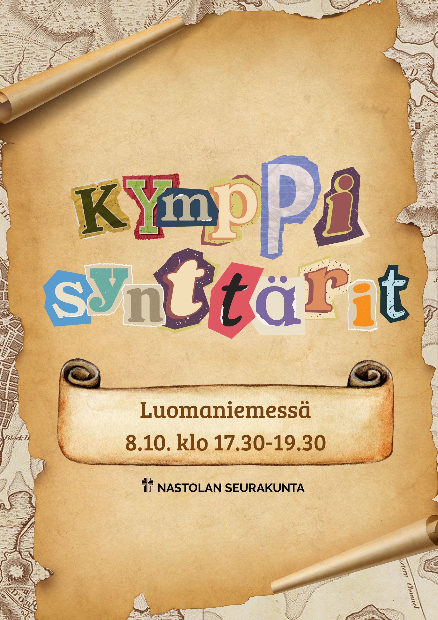 Nastolan kymppisynttäreiden mainoa